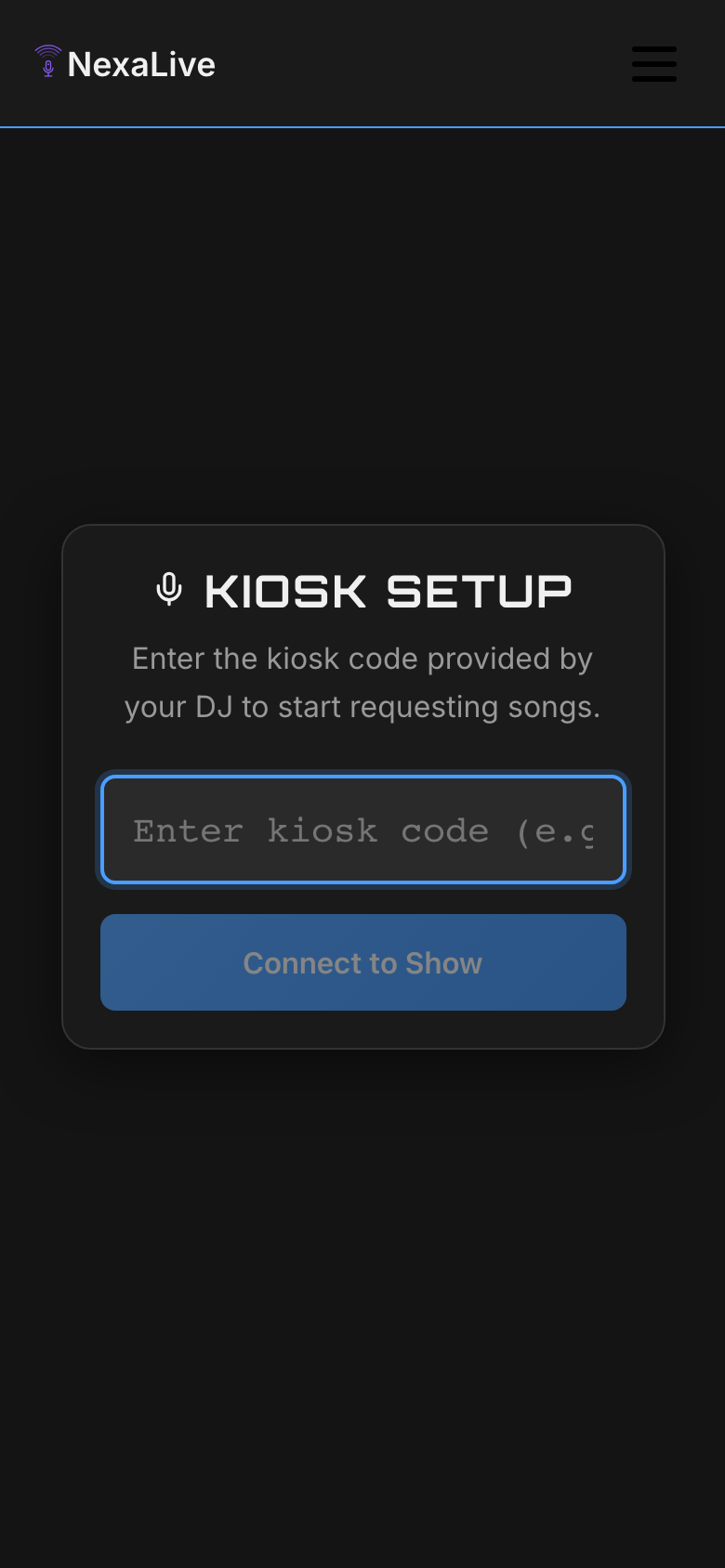 Screenshot: QR Code Scan — Patron Phone View